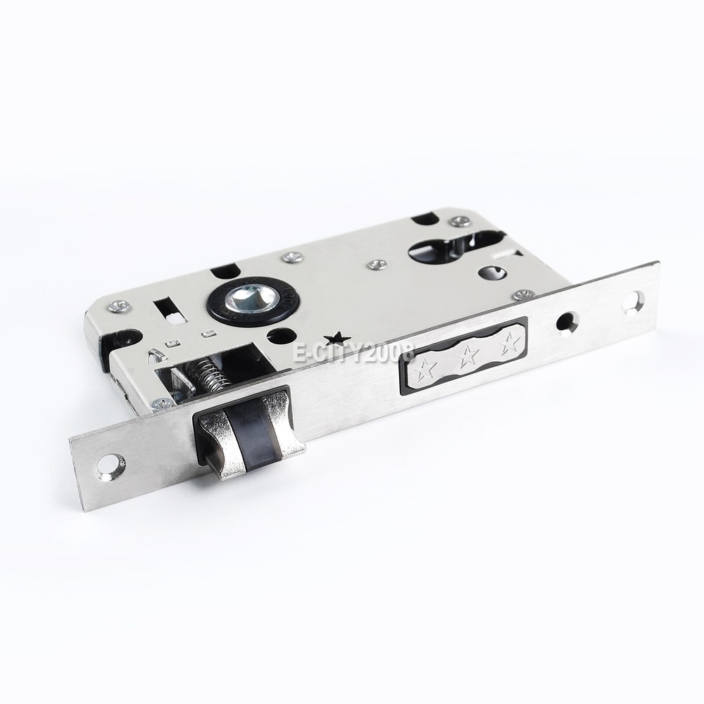 Bending Straight Lever Black Interior Bedroom Solid Wood Door Lock Split Handle