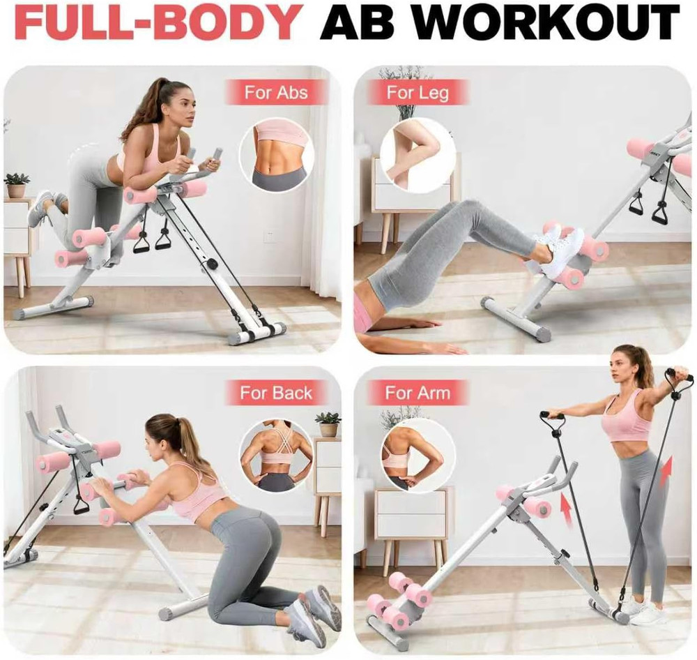 Ab Workout Machine Adjustable Ab Trainer Abdominal Trainer for Home Gym Foldable