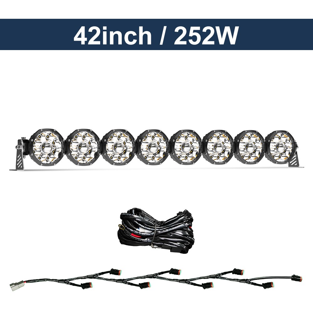 Ultra-bright 42" 8 XL Linkable LED Universal Light Bar Pod SUV ATV 4X4 UTV Truck