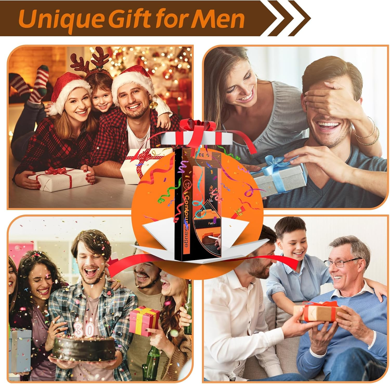 Contour Gauge (12 Inch) with Lock Profile Tool, Super Contour Duplicator Men Gif