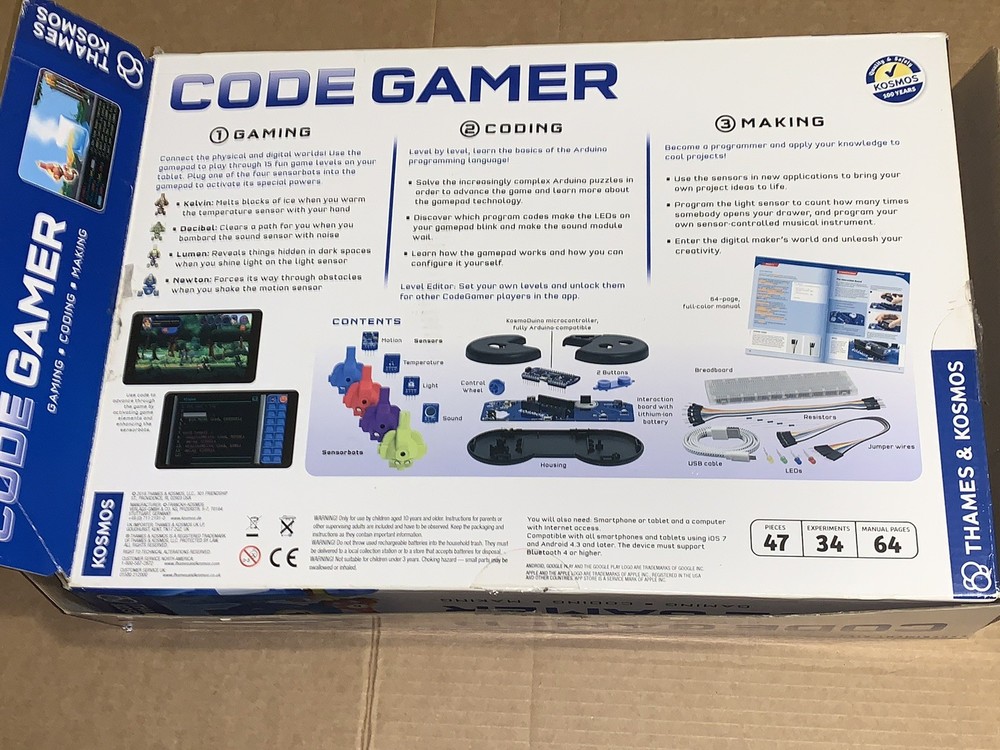 Incomplete Parts Thames Kosmos Bits Code Gamer Arduino Coding Experiment Kit