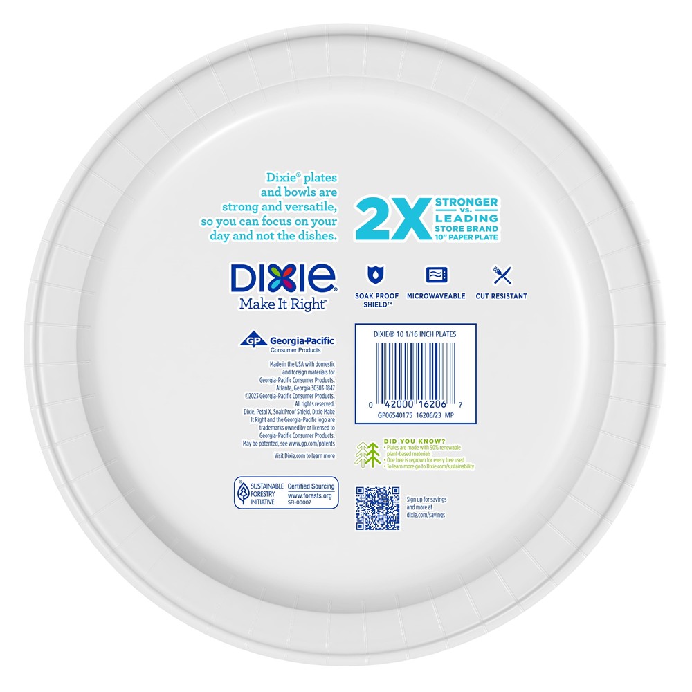 Disposable Paper Plates, 10", Multi-Color, 100 Count