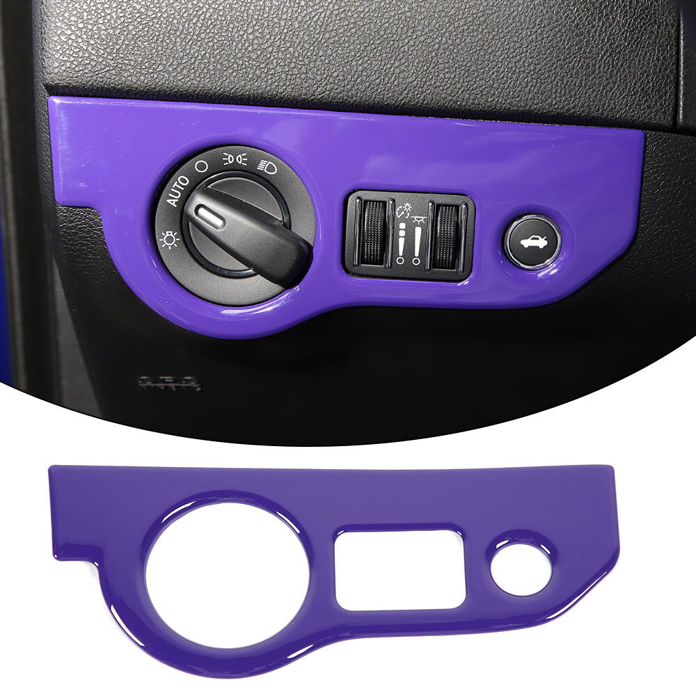 14pcs Purple Interior Accessories Trim Full Kit For Dodge Challenger 2015-2023