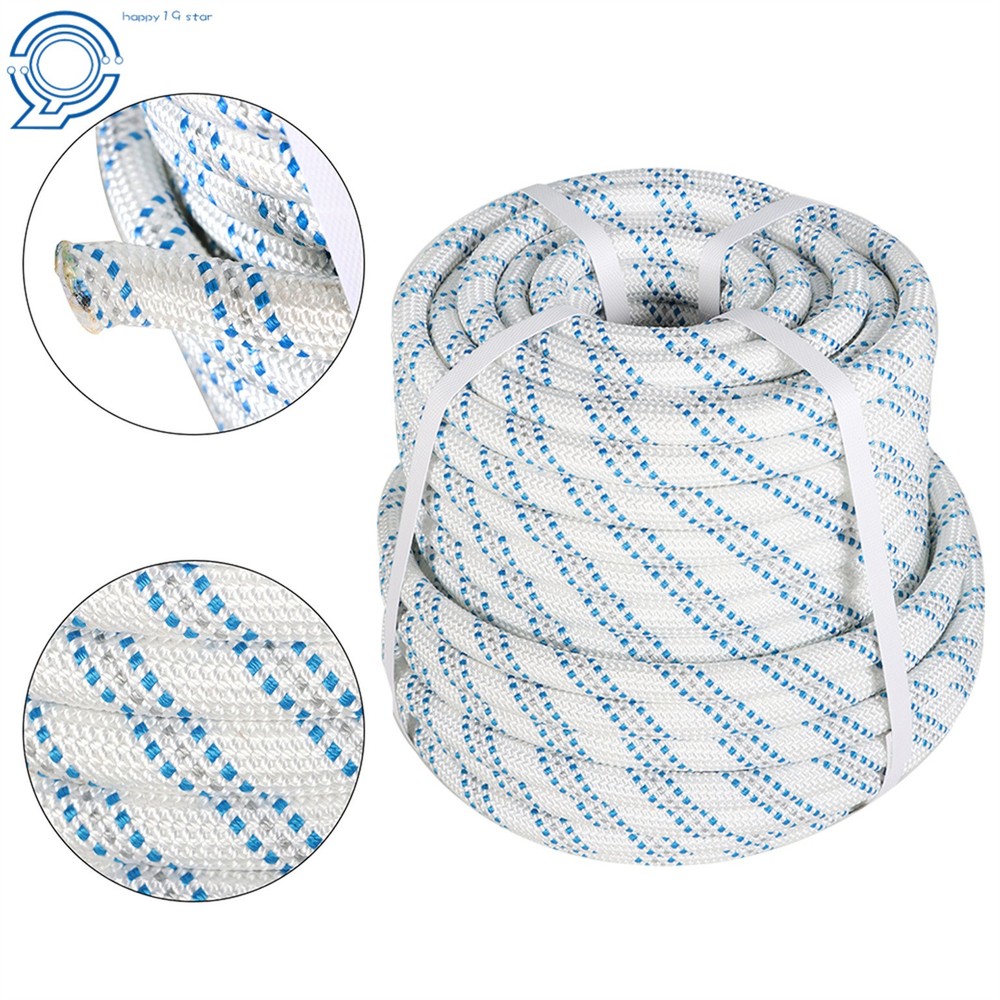 Double Braid Nylon Polyester Arborist Bull Rope Pulling Rigging Line 5/8" × 150'