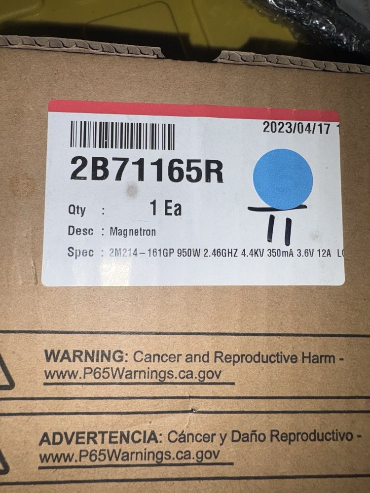 2B71165R LG MAGNETRON OEM 2B71165R**