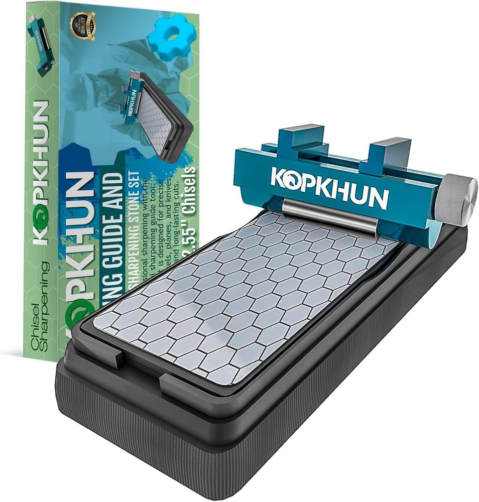 Chisel Honing Guide - Upgraded Sharpening Kit with Whetstone & Adjustable Jig...