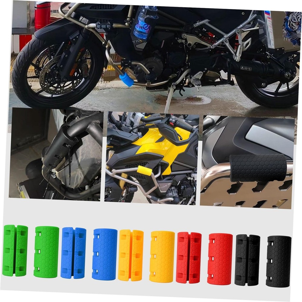 Motorcycle Universal 25-32MM Bumper Decorative Blocks Engine Protective Black
