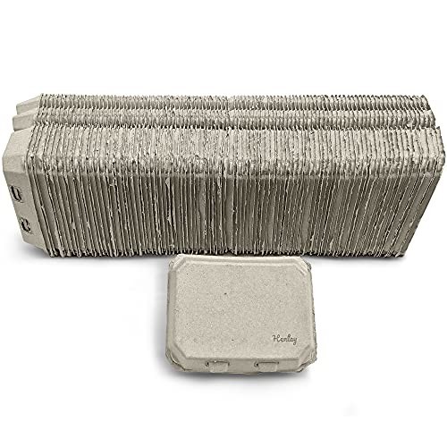 Blank Half-Dozen Egg Cartons Recyclable Pulp 100 Pack