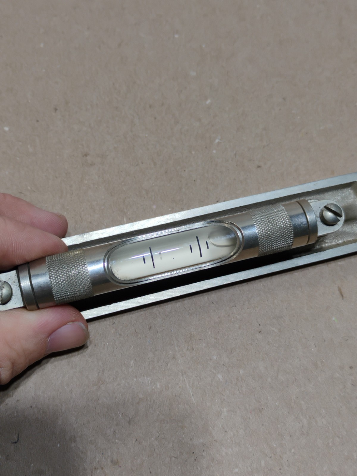 Vintage Stanley USA 6" No. 34 Machinist Level V Bottom - Nice