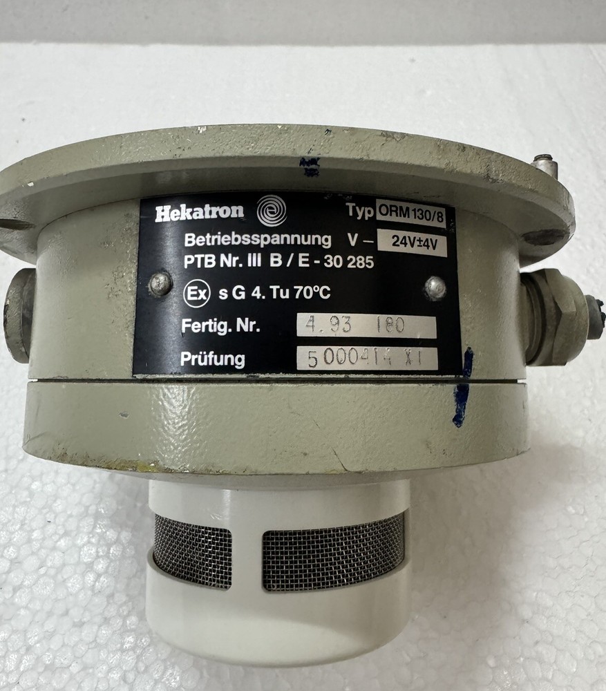 HEKATRON TYPE ORM 130/8 OPTICAL SMOKE DETECTOR 24V