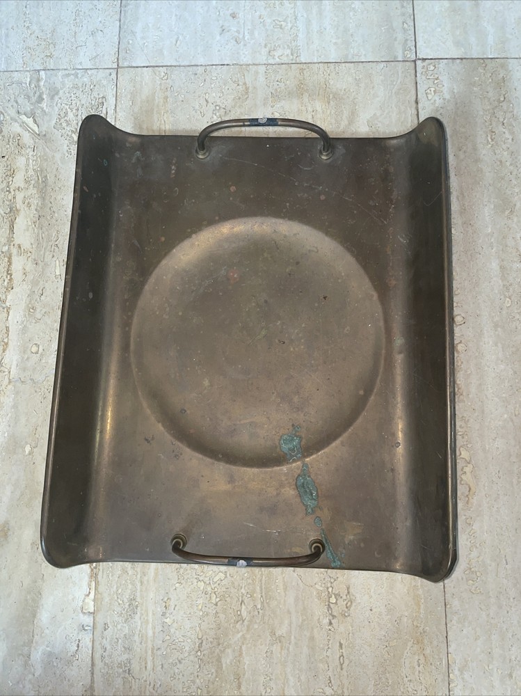 Rare Antique Cast Brass Scale With Stone Base