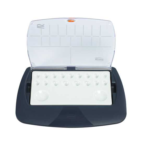 Renfert Lay Glazed Porcelain Art Color Mixing Tray Dental Lab Single Tray