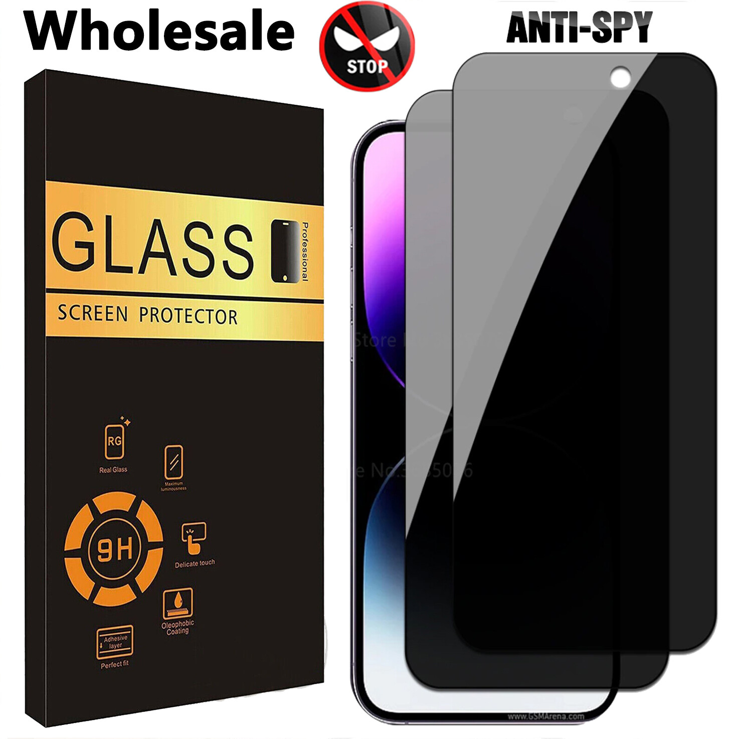 Wholesale iPhone 17 17e 16 15 14 13 12 11 Pro Privacy Anti-Spy Screen Protector