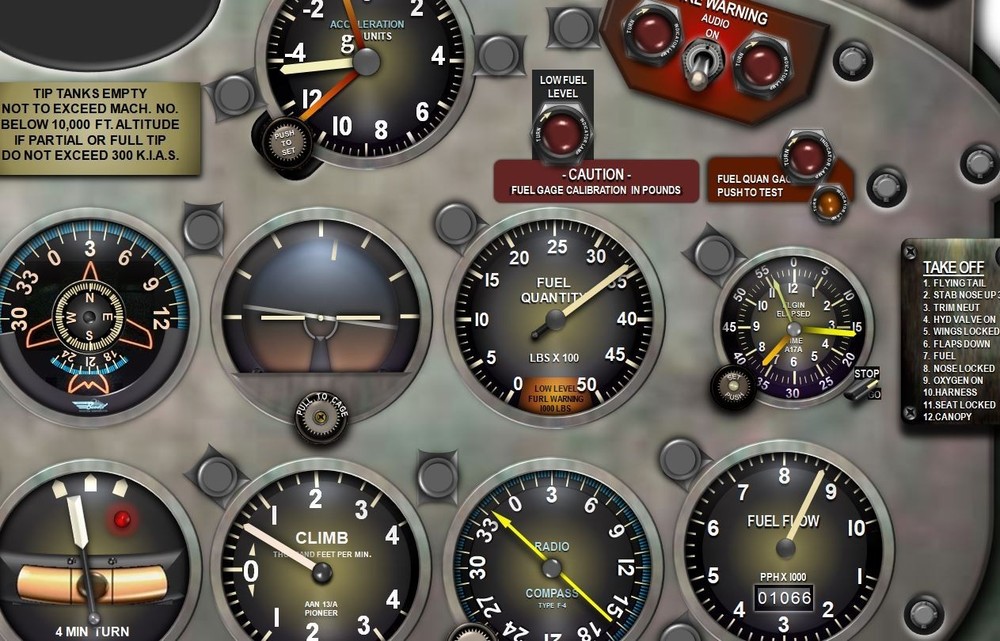 F9F PANTHER & COUGAR COCKPIT instrument panel CDkit