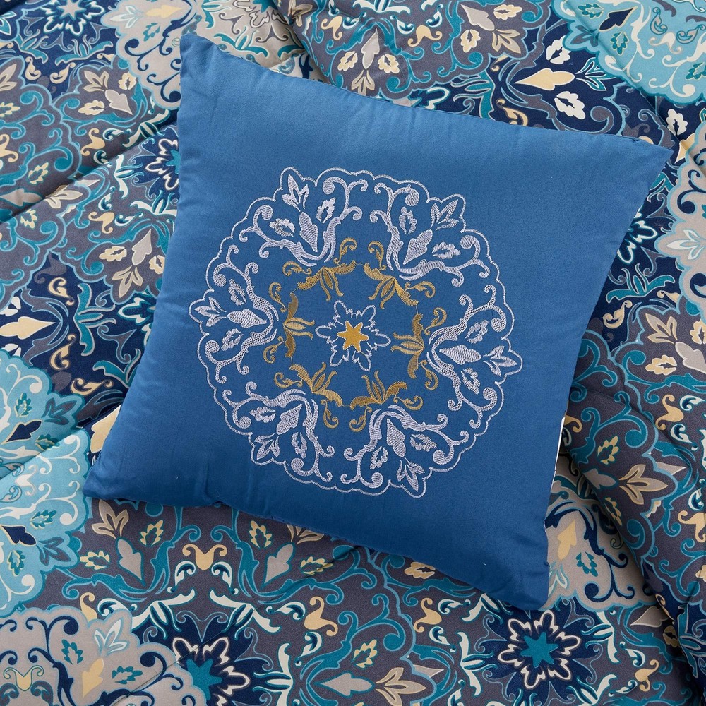 Modern Threads 6-Piece Printed Reversible Complete Bed Set Granada Twin