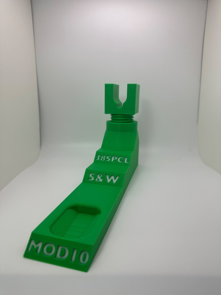 Custom Pistol Stand designed for Smith Wesson Model 10 3d printed safe storage