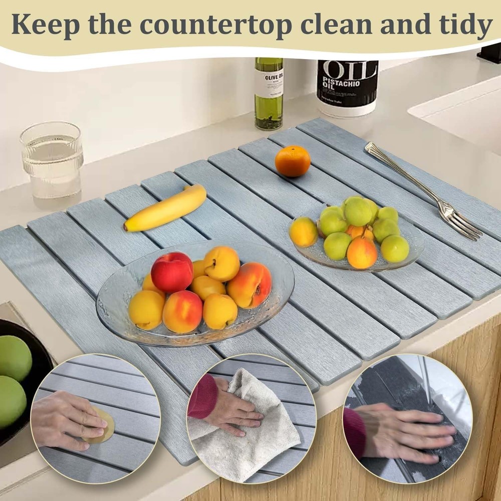 Large Stone Dish Drying Mats For Kitchen Counter, Environmental Diatomaceous