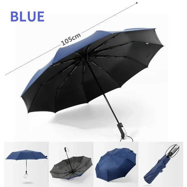 Automatic Umbrella Sun/Rain Anti-UV Windproof 3 Folding Compact Umbrella