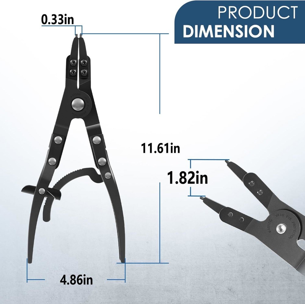 for Lisle 38700 Spindle Snap Ring Pliers Ford SD