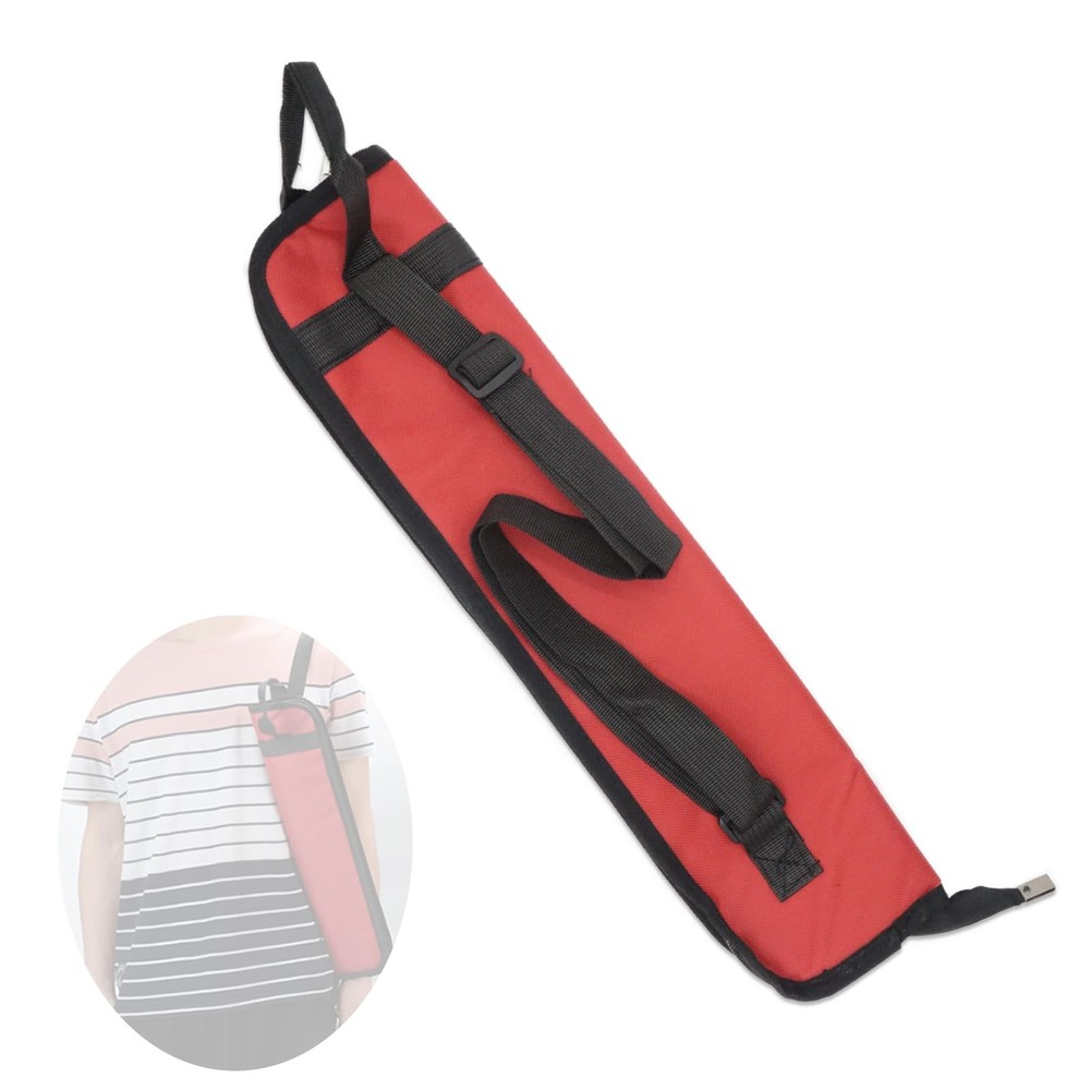 Universal Drum Stick Bag Red Case Holder Percussion Mallets Accessory