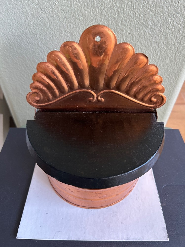 Copper Wall Salt Cellar Box Plastic Lining