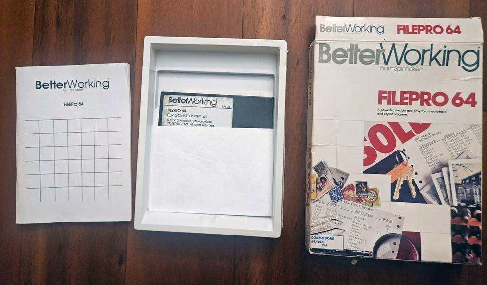 Better Working Spreadsheet Software by Spinnaker Commodore 64/128, Untested