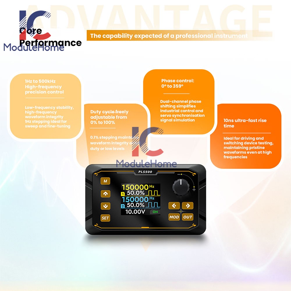 Signal Generator Module 2CH Adjustable Dead zone PWM Pulse Frequency Duty Cycle