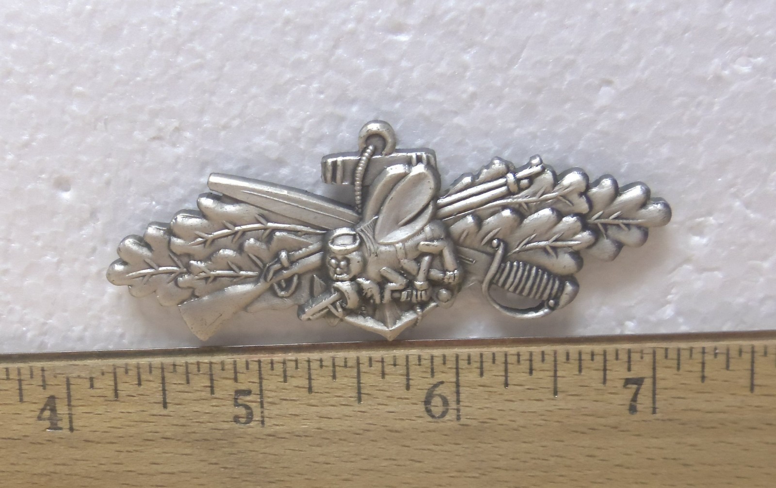 Large US Navy - Seabees Combat Service Pin