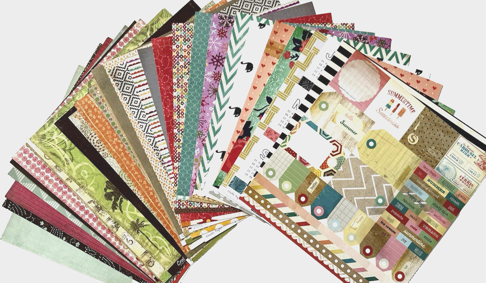 HUGE LOT - 100 sheets [CRATE PAPER] 12 X 12 PAPER (Save 80%)