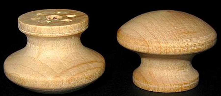 50 ROUND 1 1/4" BIRCH WOOD KNOBS Unfinished Pulls Cabinet Handles w/o screws