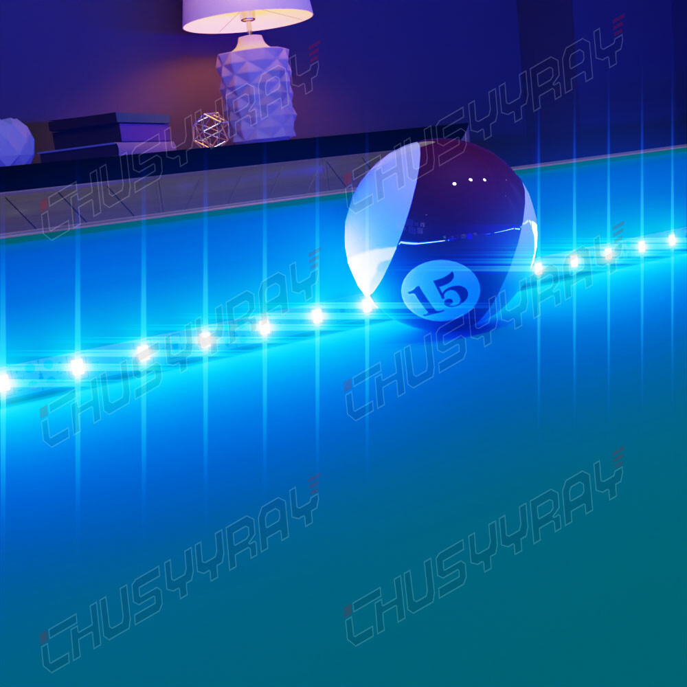 Bar Billiard Pool Table Bumper LED RGB Colour Changing Lights Remote Controlled