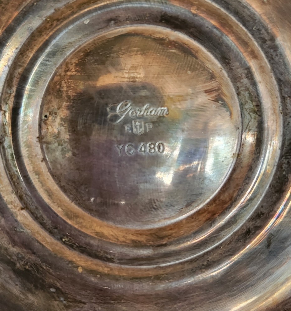 Vtg. Gorham YC 480 Silver Plate Twisted 4 Branch Candlelabra.