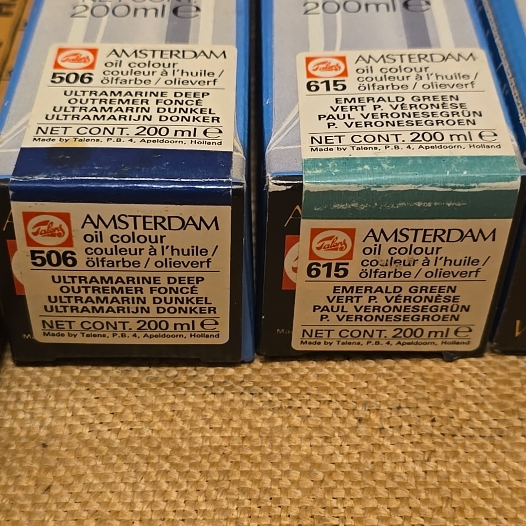 4 Talens Amsterdam Oil Colour Paints 200ml Vintage