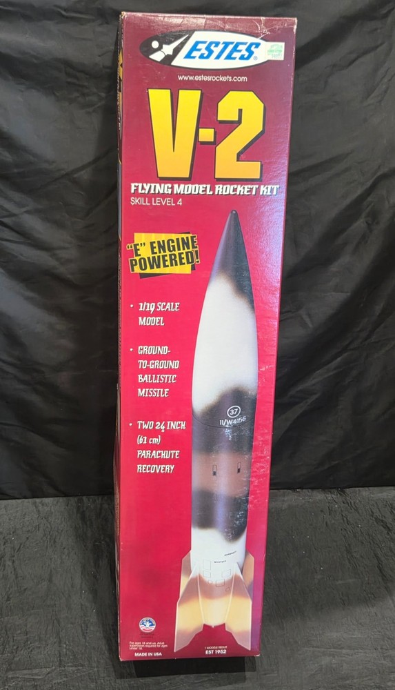 Estes V-2 Flying Model Rocket Kit 1/19 Scale Skill Level 4 EST 1952