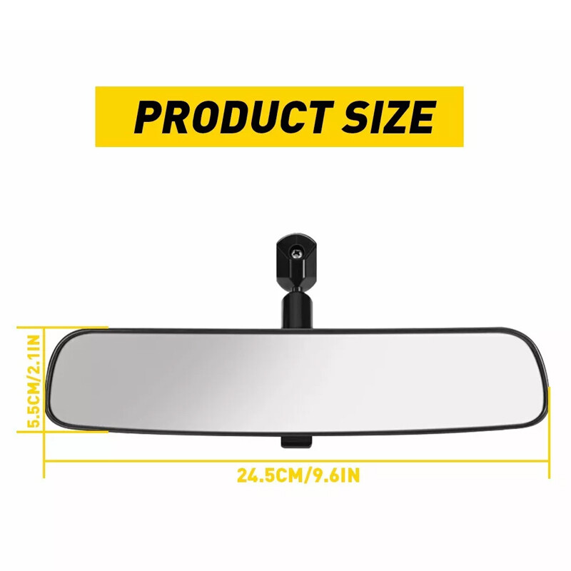 Universal Inner Inside Interior 10 Inch Rearview Rear View Mirror + Adhesive Kit