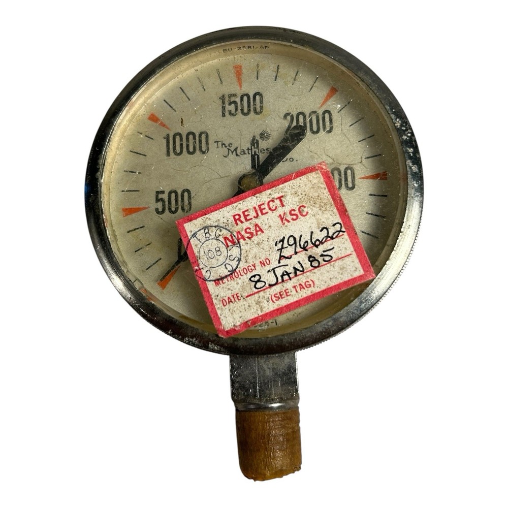 Vintage NASA Authentic Space Shuttle Program Matheson Pressure Gauge