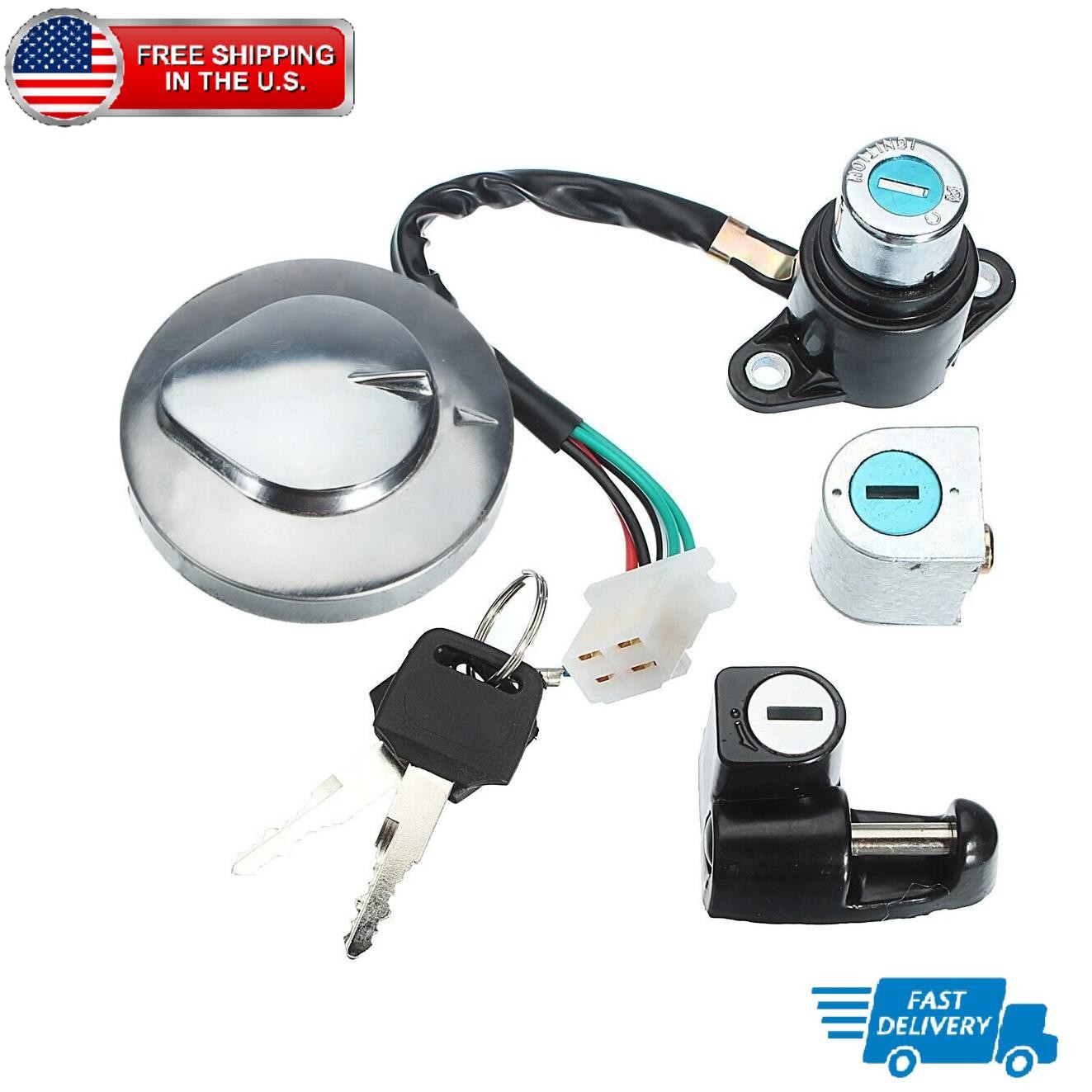 Ignition Switch (5 wires) Gas Cap Lock Set for Honda VTX1300 ALL models ALL YEAR