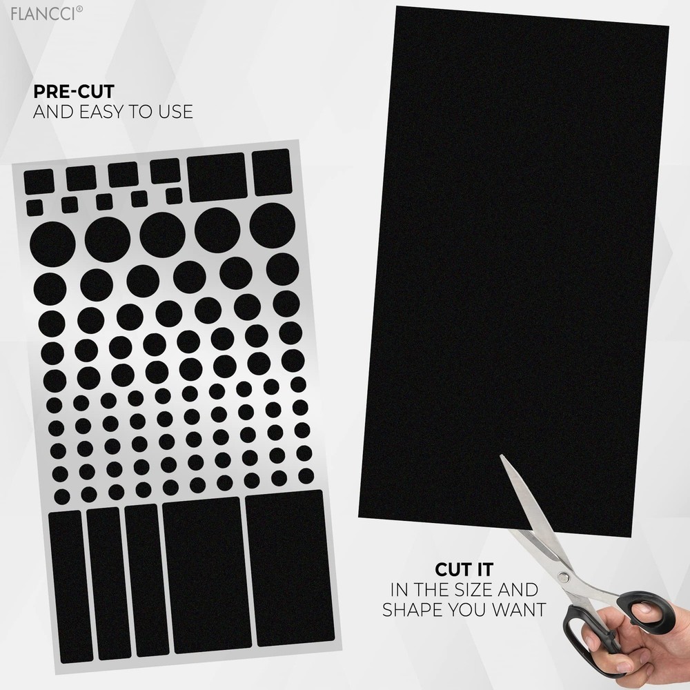 FLANCCI LED Light Blocking Stickers, Dimming 2 Sheets 80%, Black