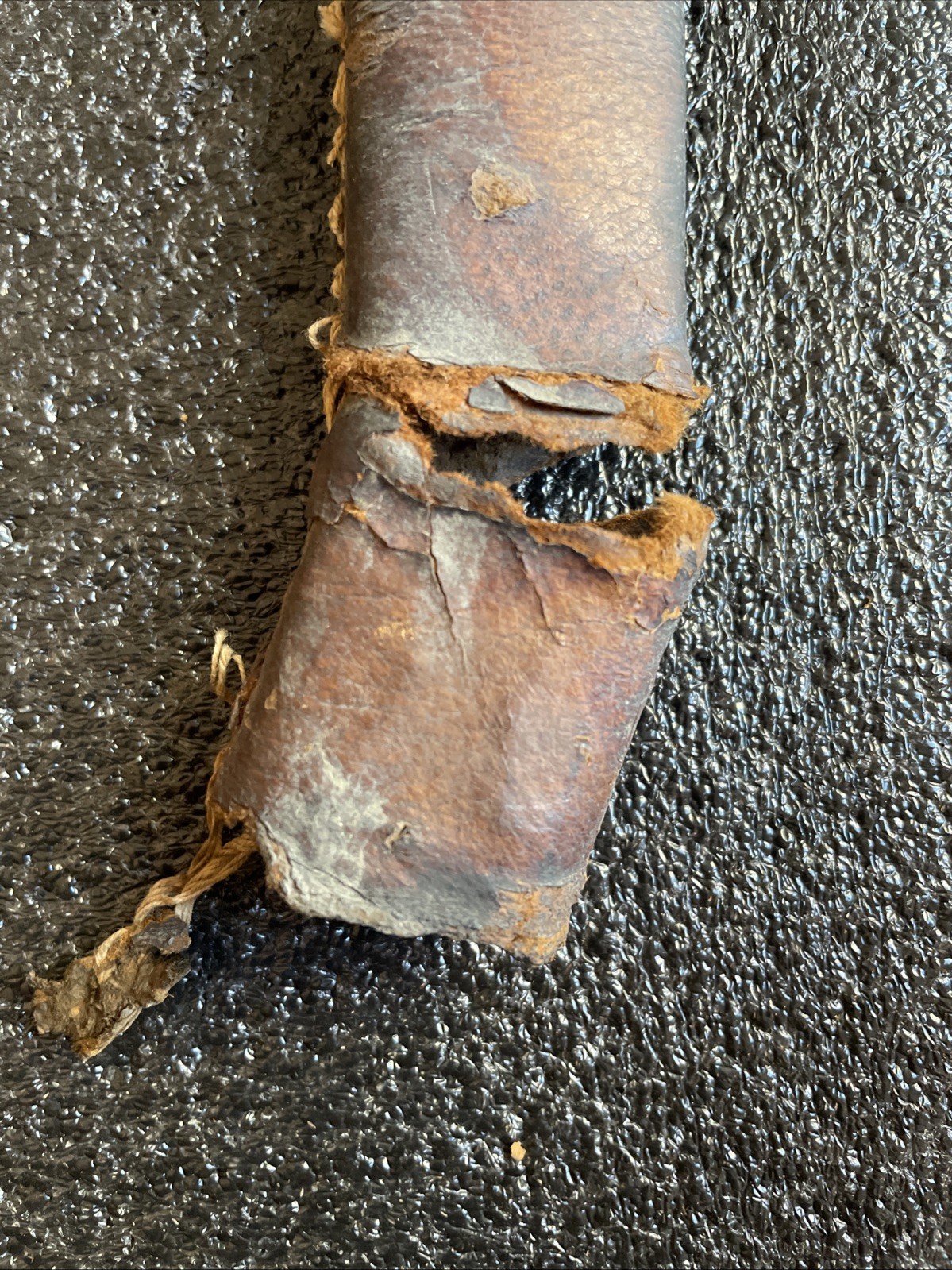 ORIGINAL WWII WW2 JAPANESE SWORD LEATHER SCABBARD COVER FOR PARTS OR REPAIR