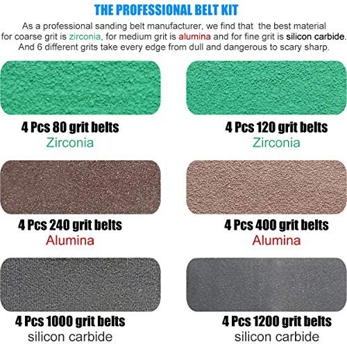 24 Pcs 1/2" x 12" Replacement Belts for Work Sharp Knife Sharpener