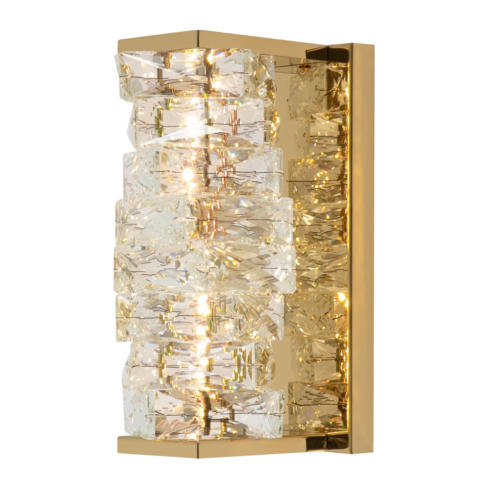 Modern Golden Crystal Wall Lamp with Adjustable LED Light Source