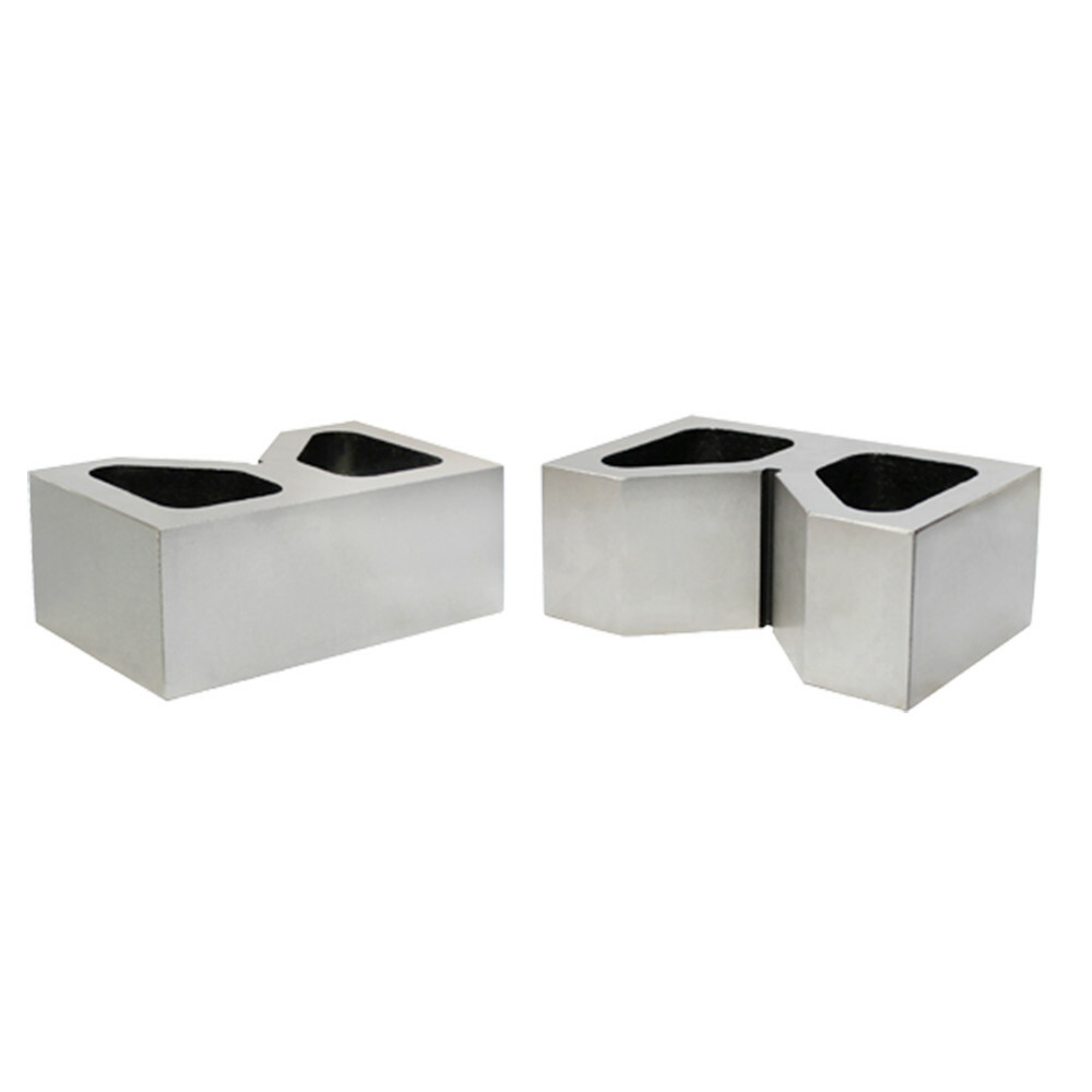 Set of 2 Pcs Cast Iron V-Block 3" Long Ground 90 Degree