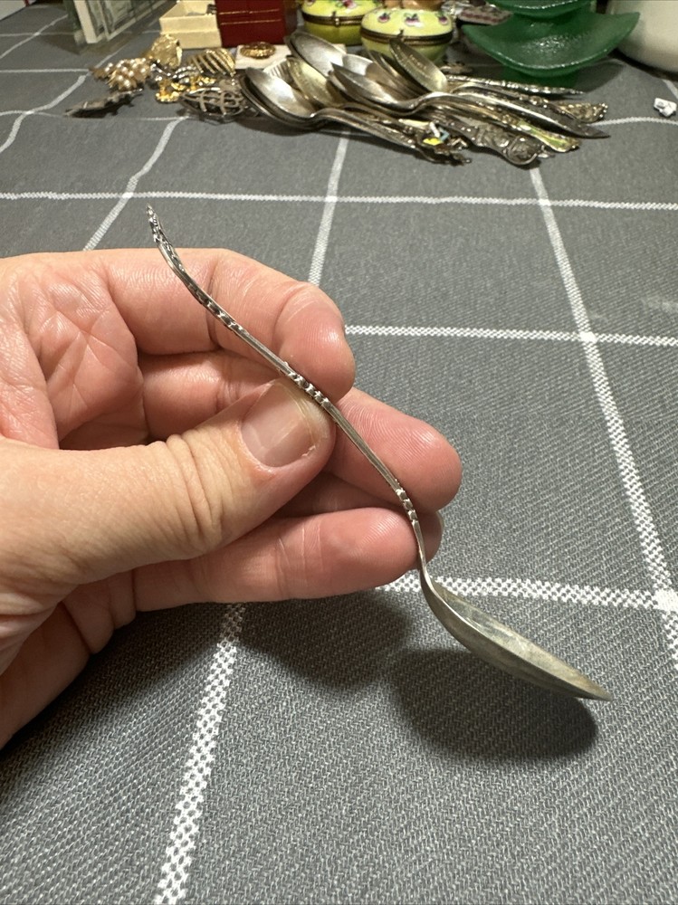 Vintage Sterling Silver Enamel Canada Souvenir Spoon