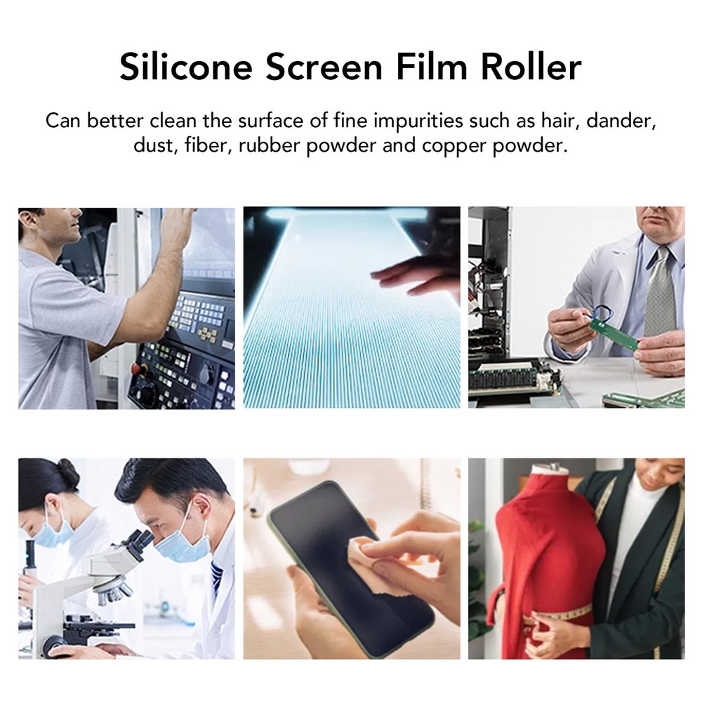 10 Inch Anti Static Dust Roller Silicone Aluminum Handle