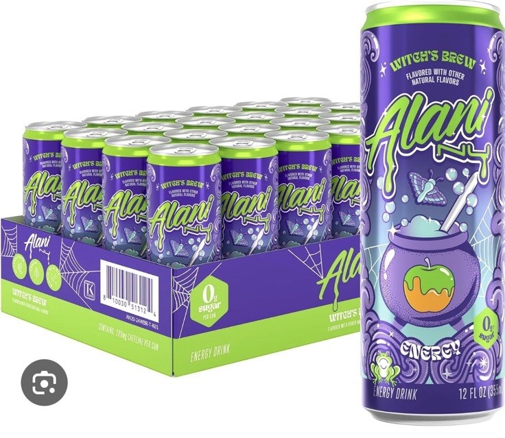Alani Witch's Brew Energy Drink 0g Sugar 12 fl oz Cans 24 Pack