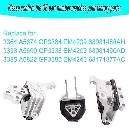 Engine Motor Mount & Trans Mount Compatible with 2013-2016 2013-2016 Dart 2.4L