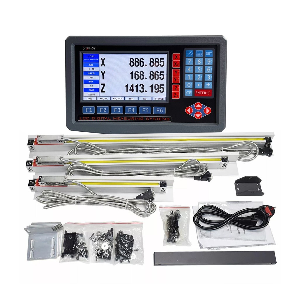 iMeshbean LCD DRO 3 Axis Digital Readout+ 5micron GCS900-3D Linear Scale Encoder