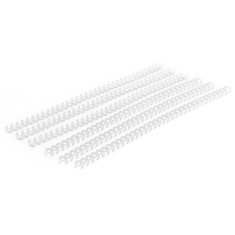 Silver 100x Double Loop Wire Binding Spine 20 Sheet Capacity 3:1 Pitch 34 Loop 6
