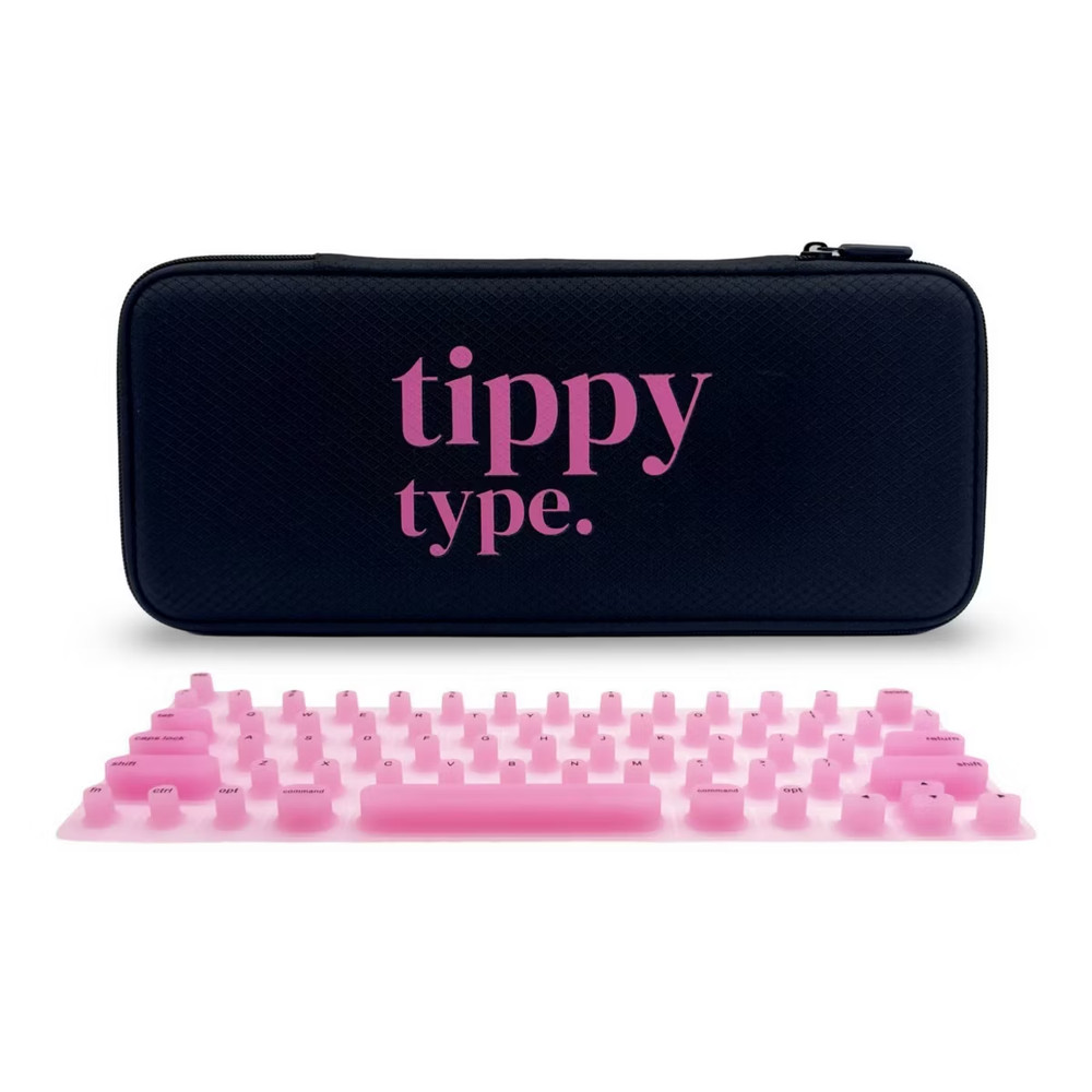 Tippy type Keyboard Cover for Long Nails Compatible with Mac - Cotton Candy Pink
