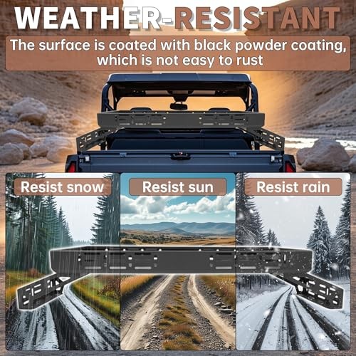 Overbed Cargo Rack UTV Compatible with Fully Adjustable Mounting Brackets